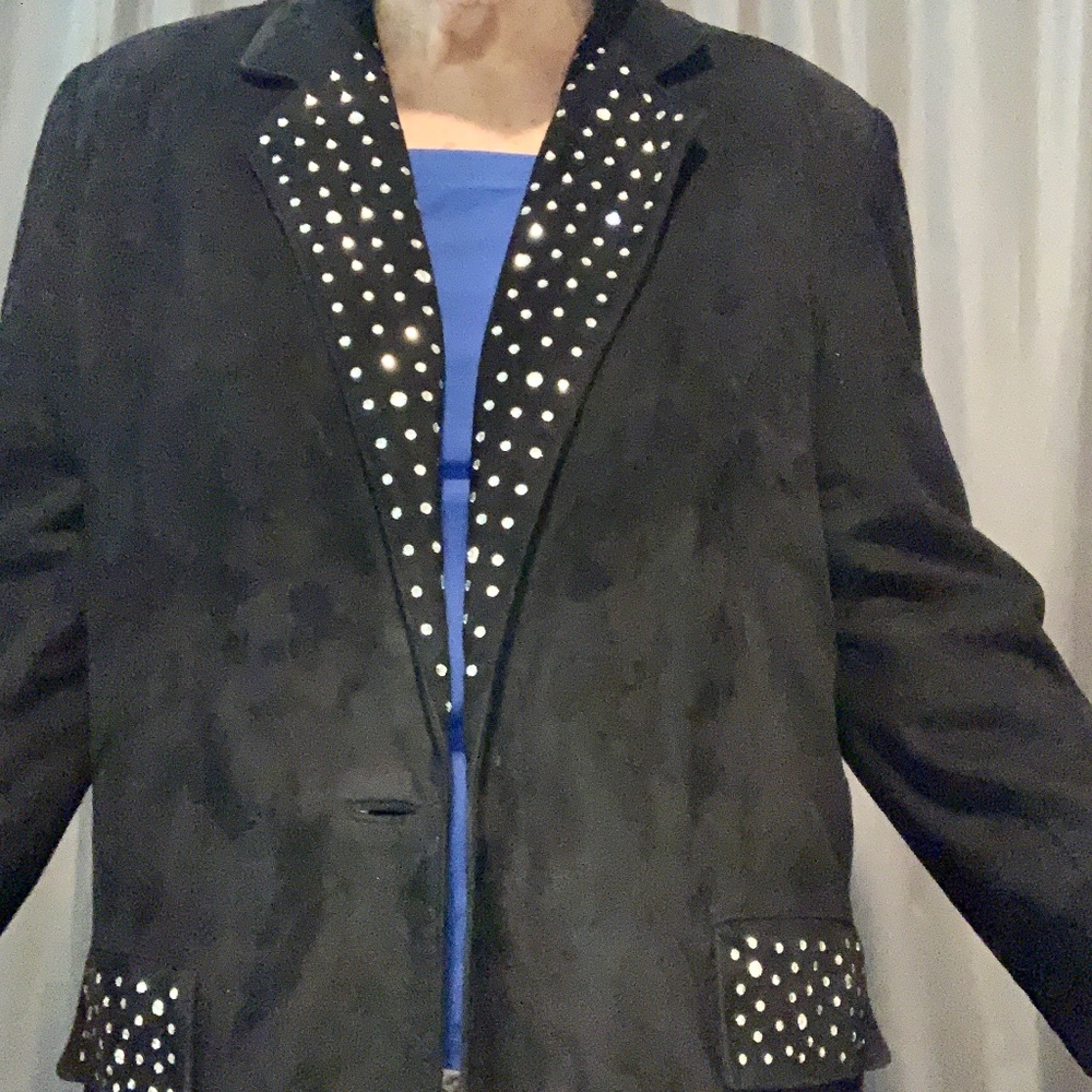 Vintage Bettina designer lambskin blazer from the 80s.  Size 2X
